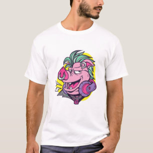 Punk Varkens Klassieke Vegan 90S Anarchie T-shirt