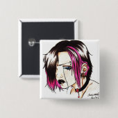 Punk - Vierkante Button (Voorkant /achterkant)