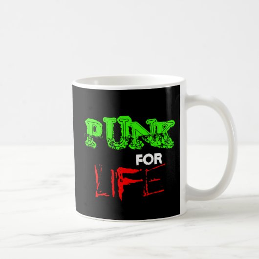 Punk voor het leven koffiemok (Rechts)