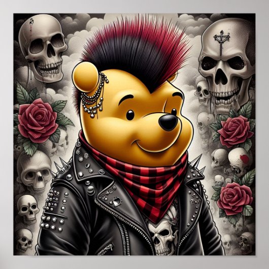 Punk Winnie de Pooh 1 Poster (Voorkant)