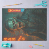 Punk Zombie in Leather Jacket | Gotische Halloween Tissuepapier (Craft)