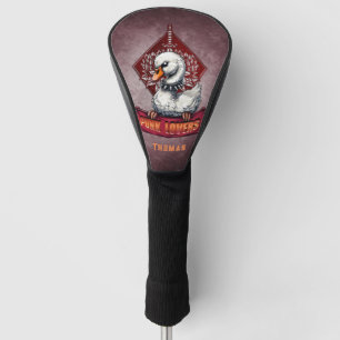 Punk zwaan: de gevederde rebel. golfheadcover