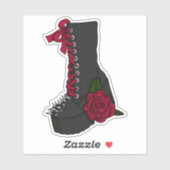 Punk zwarte rode Cartoon Roos vinylSticker Sticker (Vel)