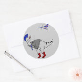 Punkasaurus Rex Ronde Sticker (Envelop)