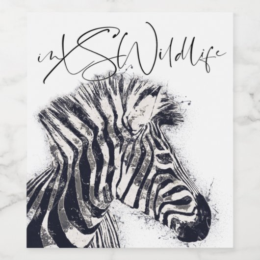 PUNKED - Étiquette de vin Zebra (Étiquettes simples)