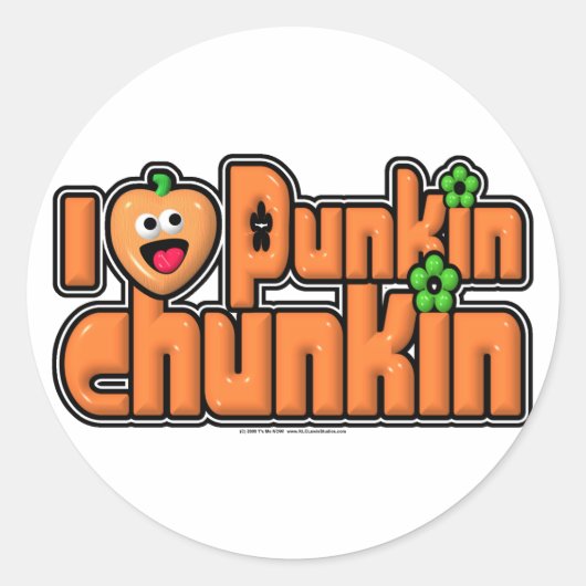 Punkin Chunkin Ronde Sticker (Voorkant)