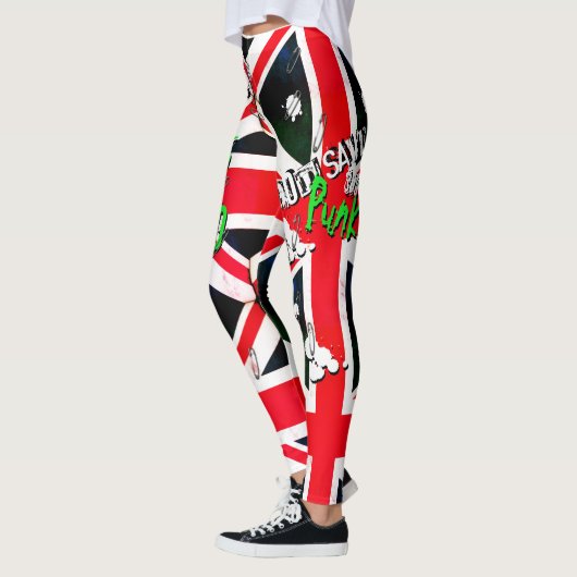 Punks niet Dode God Save Punks Grunge Union Jack Leggings (Links)