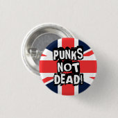 Punks niet dood ronde button 3,2 cm (Voorkant /achterkant)