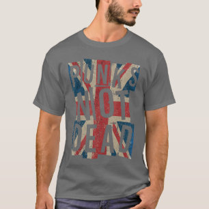 Punks Not Dead Vintage VK Londen Vlag Punk Is Niet T-shirt