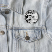 Punkskull-Button Ronde Button 5,7 Cm (In situ)