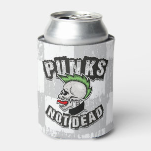 Punkt Not Dead Skull Mohawk Punk Rock Rocker Blikjeskoeler
