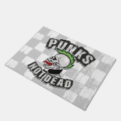 Punkt Not Dead Skull Mohawk Punk Rock Rocker Deurmat (Schuin)