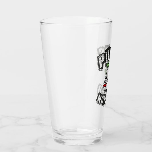 Punkt Not Dead Skull Mohawk Punk Rock Rocker Glas (Rechts)