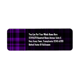 Punky Plaid Paars Etiket