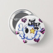 Punky Skull Ronde Button 5,7 Cm (Voorkant /achterkant)