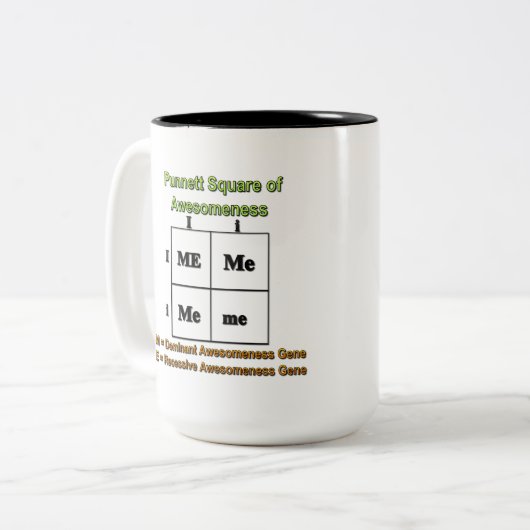 Punnett Square of Awesomeness Two-Tone Coffee Mok (Voorkant links)