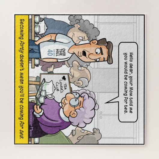 Punny 40th Birthday Jigzaag Puzzle Legpuzzel (Horizontaal)