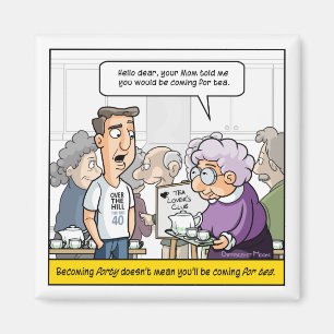Punny 40th Birthday Refkoelkast Magnets Magneet