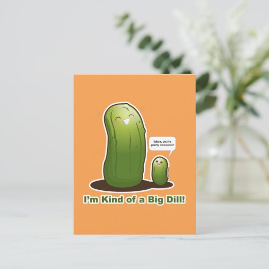 Punny Big Pickle Briefkaart (Staand voorkant)
