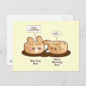 Punny Buns Cute Morning Bunny Briefkaart (Voorkant / Achterkant)