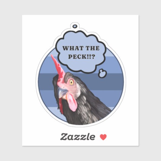 Punny Chicken Face | Wat de Peck?! Sticker (Vel)