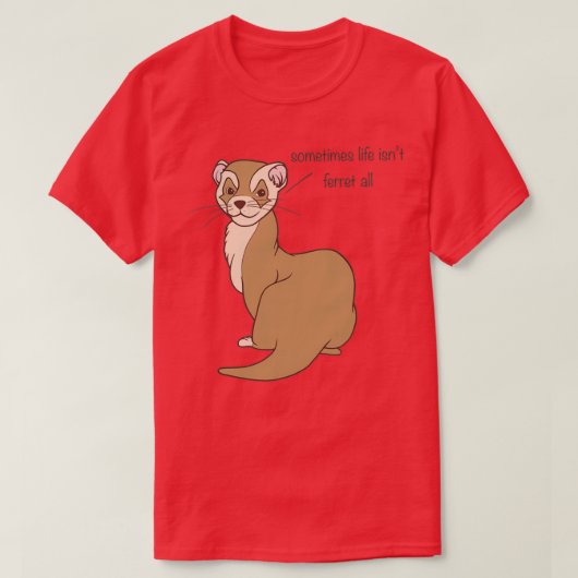 Punny Ferret T-shirt (Design voorkant)