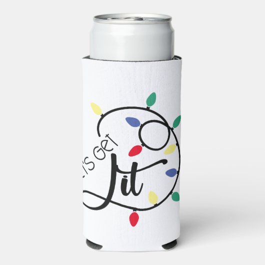 Punny Lets krijgen het | kerstlampjes Drink woords (Seltzer Achterkant)