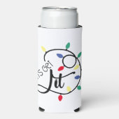 Punny Lets krijgen het | kerstlampjes Drink woords (Seltzer Voorkant)