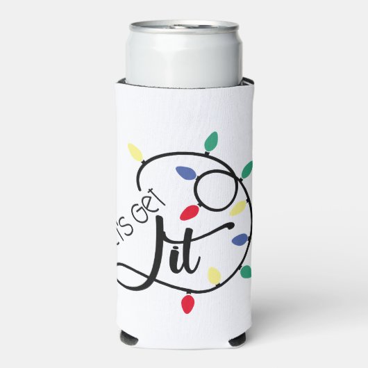 Punny Lets krijgen het | kerstlampjes Drink woords (Seltzer Voorkant)