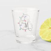 Punny Lets krijgen het | kerstlampjes Drink woords Shot Glas (Achterkant)