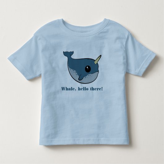 Punny Narwhal Kinder Shirts (Voorkant)