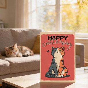 Punny Pet Gelukkig Huisdierennieuw kat Kaart