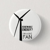 Punny Renewable Energy Windmill Button (Voorkant)