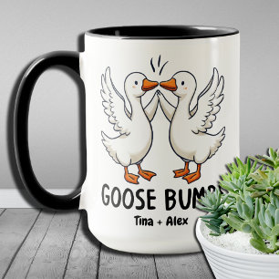 Punny Schattige Goose Bumps Funny Animal Pun Lover Mok