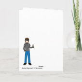 Punny Witch Halloween Kaart (Achterkant)