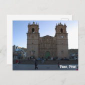 Puno, Perú, Puno Cathedral  Briefkaart (Voorkant / Achterkant)