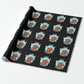 Puns Amoose me Funny Moose Pun Dark BG Cadeaupapier (Uitgerold)