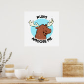 Puns Amoose me Funny Moose Pun Poster (Keuken)