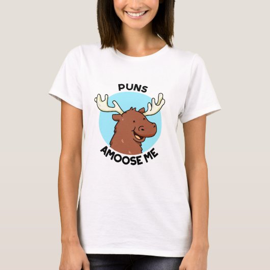 Puns Amoose me Funny Moose Pun T-shirt (Voorkant)