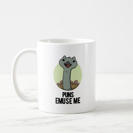 Puns Emuse me Funny Emu Pun Koffiemok (Links)