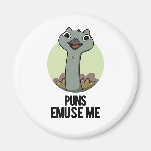 Puns Emuse me Funny Emu Pun Magneet (Voorkant)