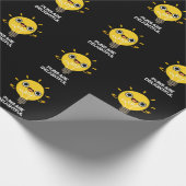 Puns is heerlijk Funny Bulb Pun Dark BG Cadeaupapier (Hoek)
