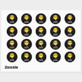 Puns is heerlijk Funny Bulb Pun Dark BG Ronde Sticker (Vel)