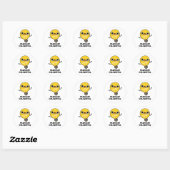 Puns is heerlijk Funny Bulb Pun Ronde Sticker (Vel)