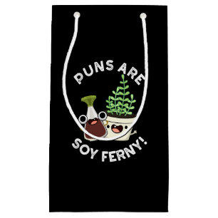 Puns zijn soja Ferny sojasaus Plant Pun Dark BG Klein Cadeauzakje