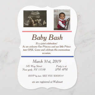 punt baby shower en verjaardagsuitnodiging kaart