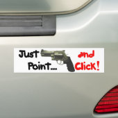 punt en klik op bumpersticker (Op auto)