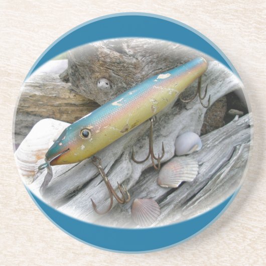 Punt Jude Cape Codder Vist Lure Zandsteen Onderzetter (Voorkant)