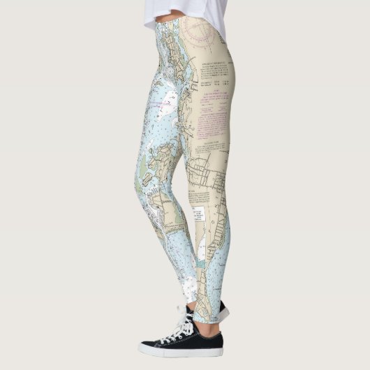Punt Judith Harbour nautische kaart 13219 Leggings (Links)