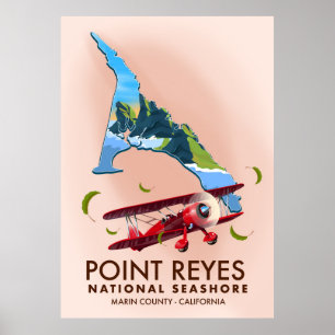 punt reyes nationale seashore - reisposter . poster